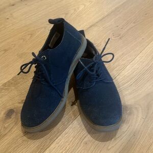 TOMS Blue suede shoes youth